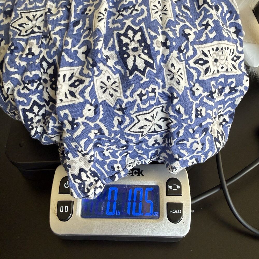 Chelsea & Theodore Small Blue Sleeveless Bohemian Ruffle Maxi Dress Cottagecore - Picture 13 of 13